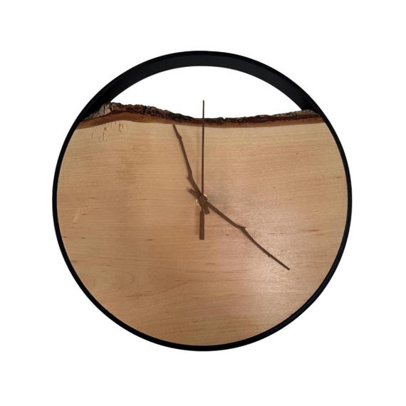 Birch wall clock 30 cm unique piece
