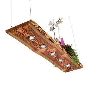 Plafonnier en mélèze flammé - lampe suspendue - luminaire suspendu