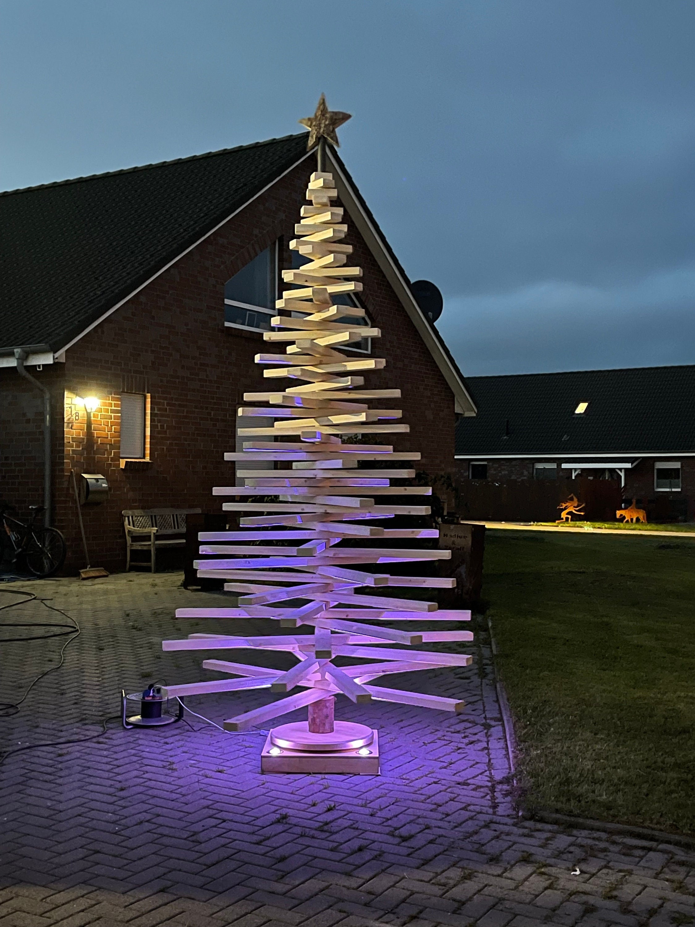  Weihnachtslicht-Spiralbaum, Metall, Weihnachtsbaum, Lampe,  Display, Baum, Hochzeit, Urlaub, Weihnachtsdekoration, beleuchteter  Spiralbaum für Innen- und Außenbereich, Party, Zuhause, Garten, Urlaub