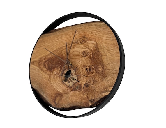 Oak Wall Clock 30 cm Single Piece