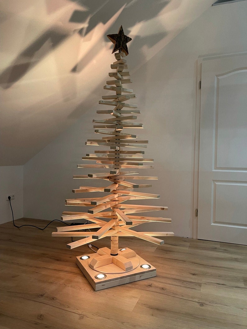Large Christmas Tree Sustainably Handmade of Wood From 120 Cm - Etsy
