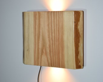 Lärchen LED Wandlampe Holz Wandleuchte Smart Home