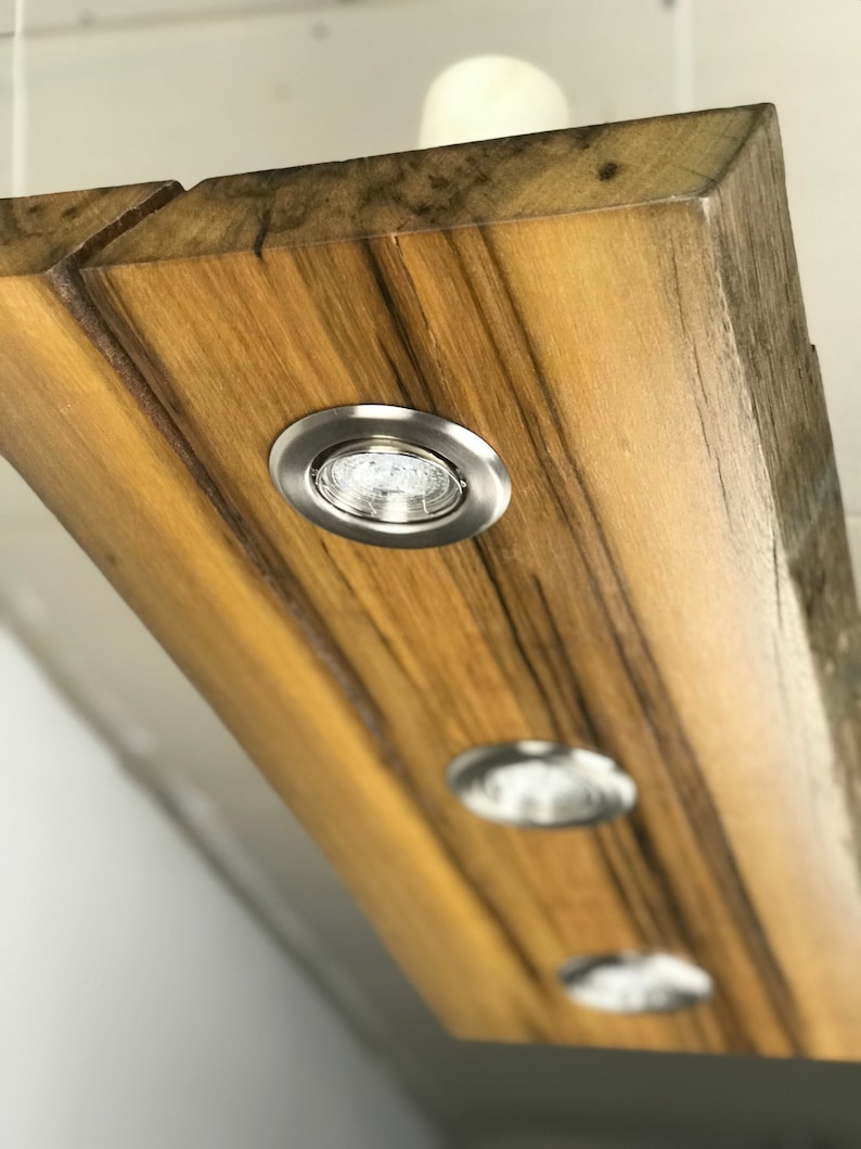 Greenheart Harbor wood LED hanging Lamp 80 cm single Piece Solid wood
