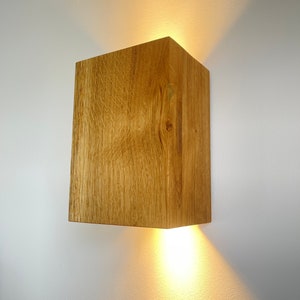 Oak LED Wall Light Handmade