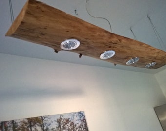 Lampada a sospensione in legno larice rustico 100 cm