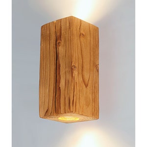 Handmade reclaimed wood wall light Sustainable and unique