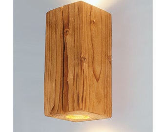 Handmade reclaimed wood wall light Sustainable and unique