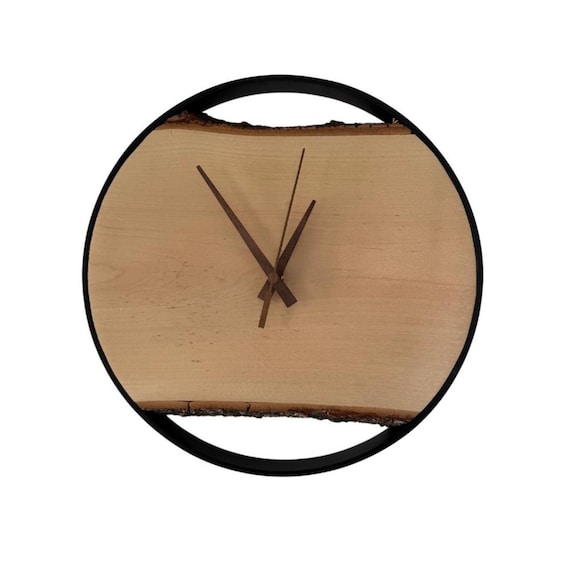 Birch wall clock 30 cm unique piece