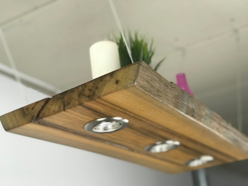 Greenheart Harbor wood LED hanging Lamp 80 cm single Piece Solid wood