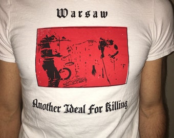 Warsaw/Joy Division hand printed shirt