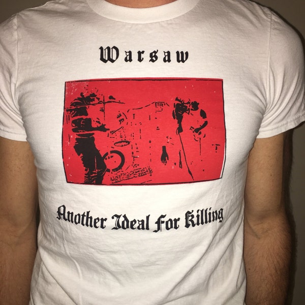 Warsaw/Joy Division hand printed shirt