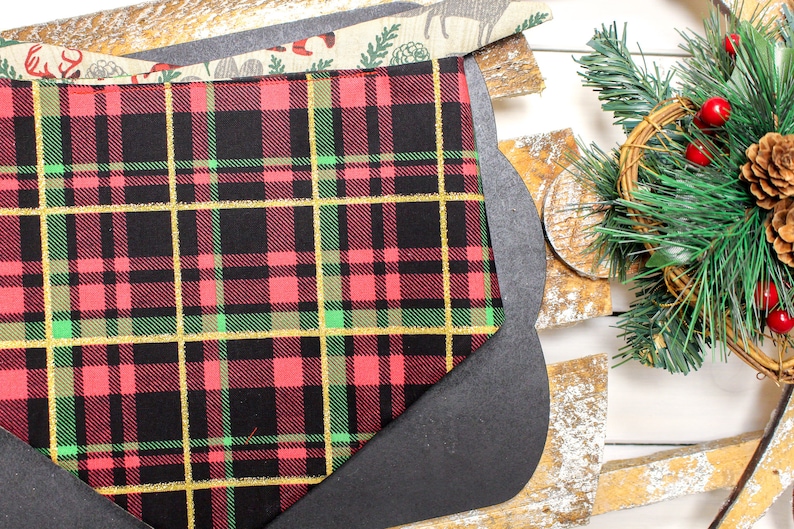 xmas dog bandana Holiday dog bandana Plaid Dog Bandana reversible dog bandana Christmas Dog Bandana camping Dog bandana