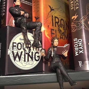 Fantasy Shelf Sitters - Violet Sorrengail or Xaden Riorson - Fourth Wing - Hand painted image 1