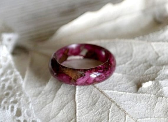 樹脂リング 花びら樹脂リング 花びらリング 自然にインスパイアされた