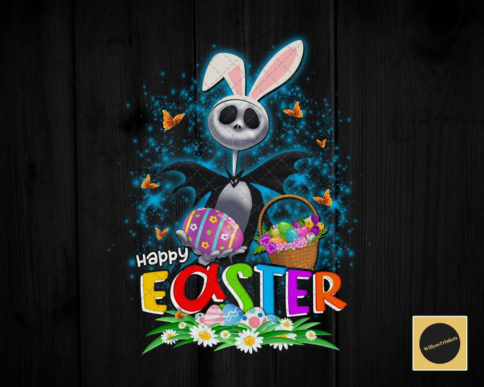 Happy Easter Day Jack Skellington PNG Egg Hunting Season Etsy