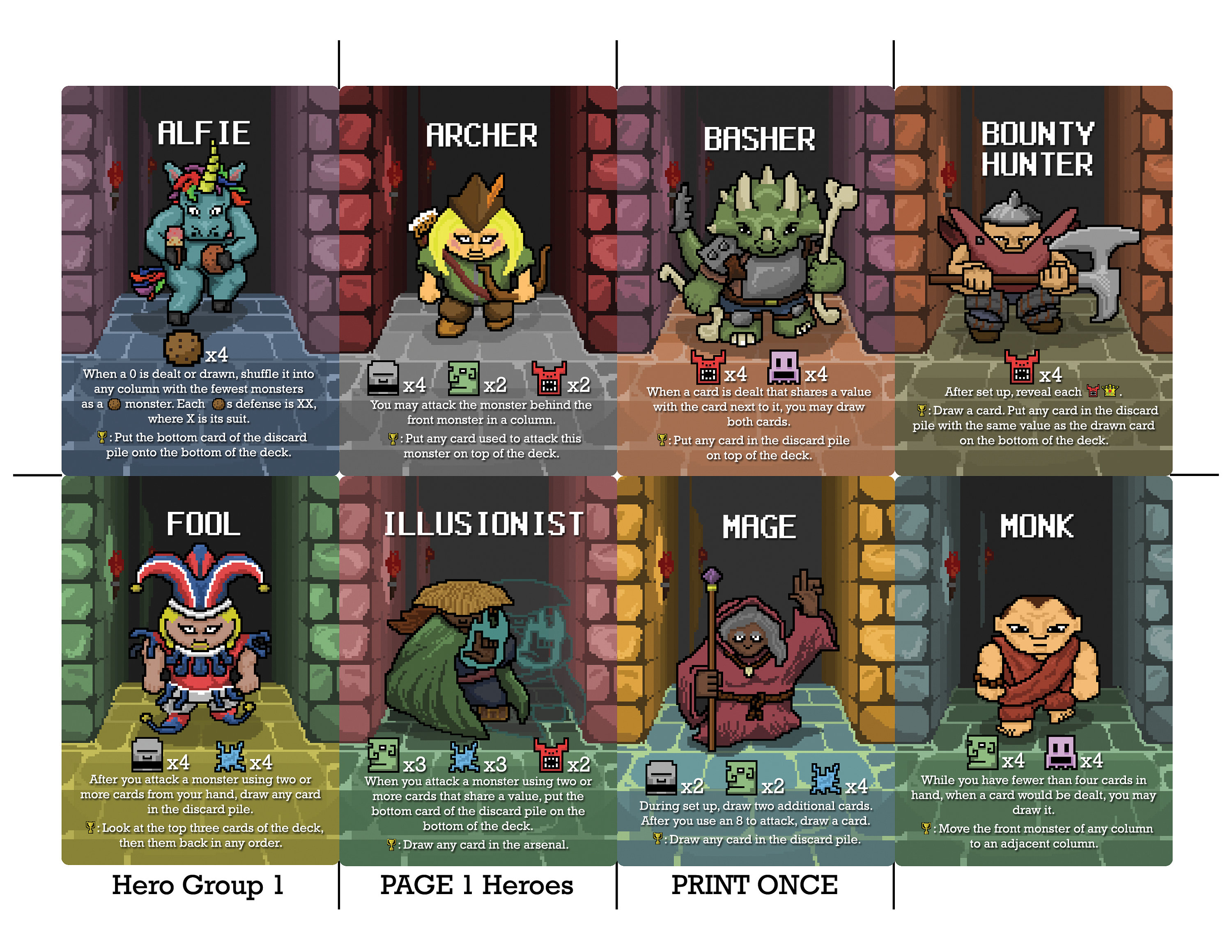 Puzzle Dungeon Solitaire Card Game Print and Play Letter Size Etsy