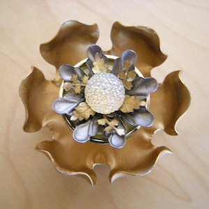 GOLDEN ROSETTE Handmade Drawer Pull - OOAK
