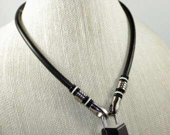 Unisex Adjustable uk! Stainless Steel and Rubber Sub Collar Posture