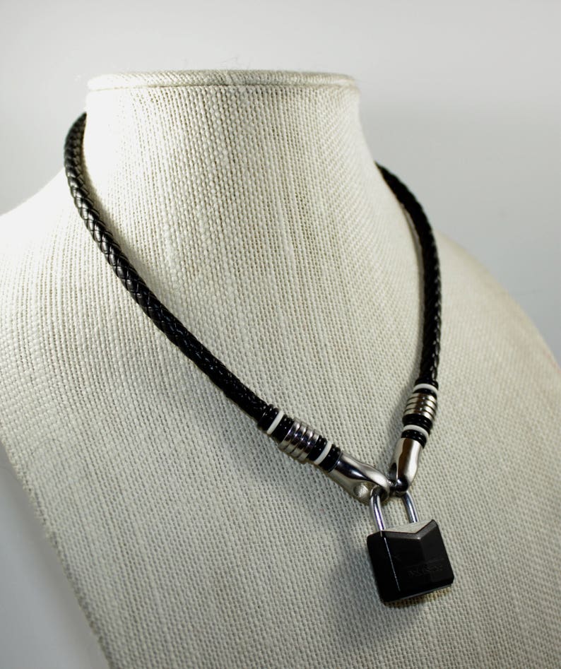 Leather Cord Collar in Black Day Collar Soft and Comfortable Etsy