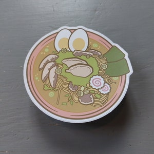 Ramen Noodles Sticker, Durable Decal, Noods, Japanese Food Accessory, Vibrant