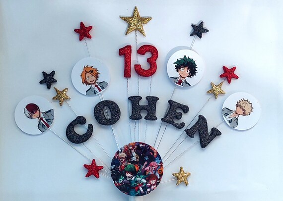 Anime Cute Kawaii Birthday Personalised Name and Age Cake - Etsy Anime Cute Kawaii Birthday Personalised Name and Age Cake - Etsy