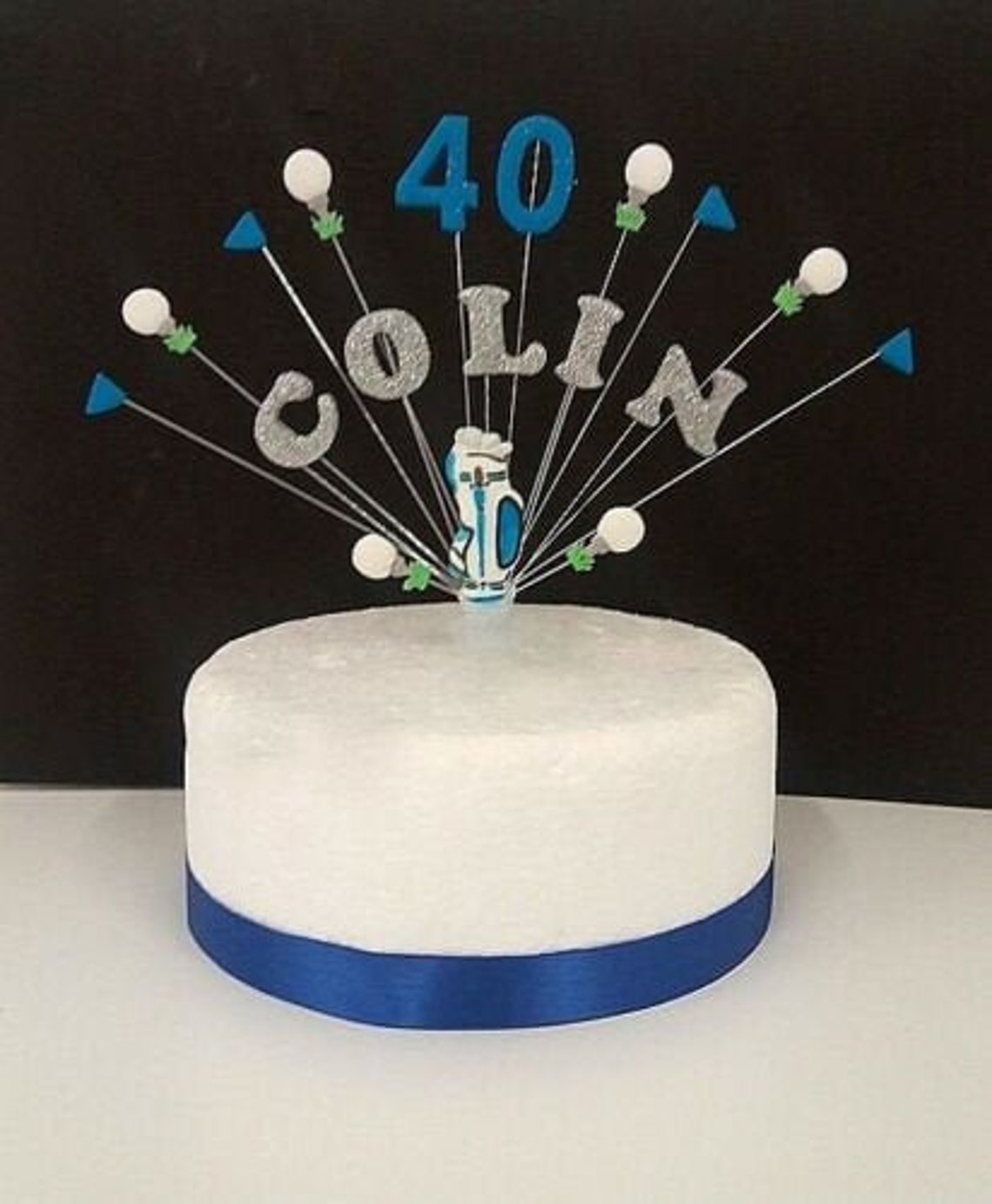 Golf Personalised Birthday Cake Topper Can Be Made With Any Etsy