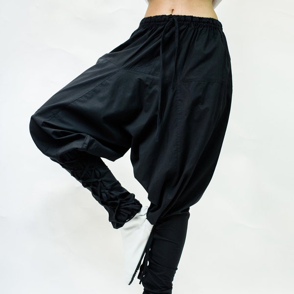 Calf Adjustable Sarouel pants,Cotton 100%, Unisex