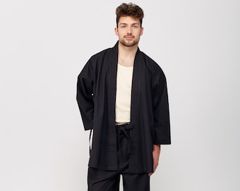Unisex bomullssamue, japansk munkdräkt, zenkläder