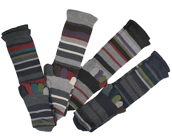 Long Socks 5 toes, Japanese socks with separate toes, hallux valgus