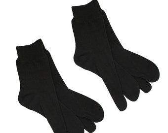 2Ps Chaussettes Basses Tabi en Coton, chaussettes à l'orteil séparés, chaussettes à 2 doigts,