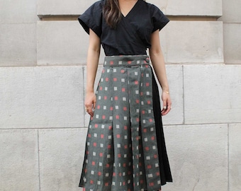 Square & Khadi Kimono Skirt