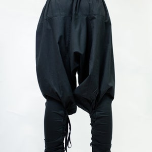 Calf Adjustable Sarouel pants,Cotton 100%, Unisex image 2