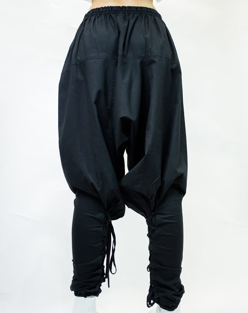 Calf Adjustable Sarouel pants,Cotton 100%, Unisex image 2