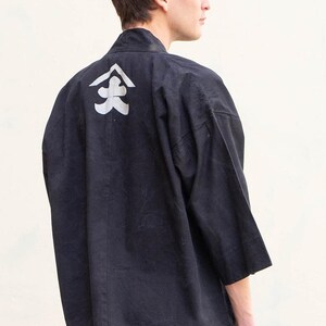 Happi Vintage, traditionell japansk jacka med raka ärmar bild 4