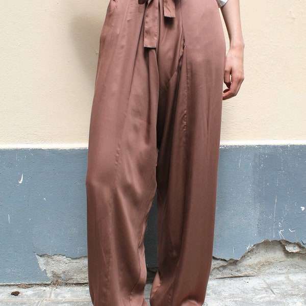 Pantalon sarouel satiné