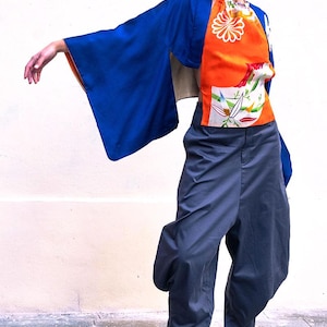 Bolero kimono de seda reciclada: ¡la elegancia del kimono japonés reinterpretada!