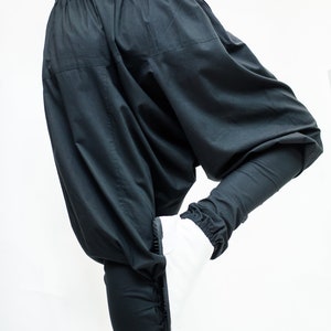 Calf Adjustable Sarouel pants,Cotton 100%, Unisex image 3