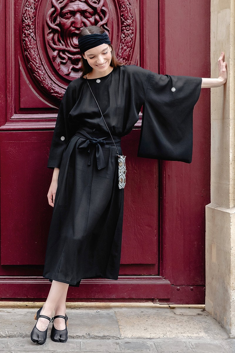 backless kimono dress Gucci by Tom Ford 2002 Backless Kimono Top + Obi Belt Set – COUL ARCHIVE
