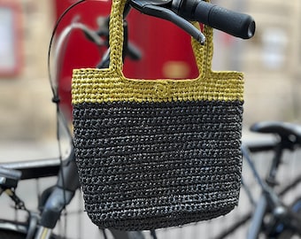 Crochet tote bag, handmade in Japan