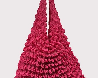 Borsa della spesa molto compatta, piccola borsa giapponese Shibori