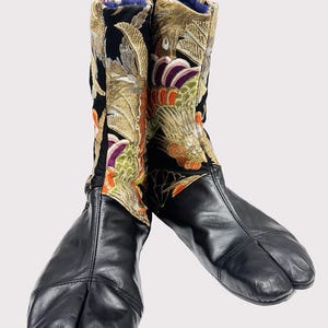 Japanese Obi brocade Tabi boots - size 47