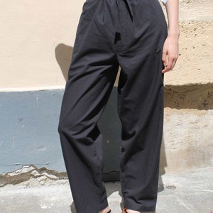 Pantalon Unisex de Samue en coton Noir