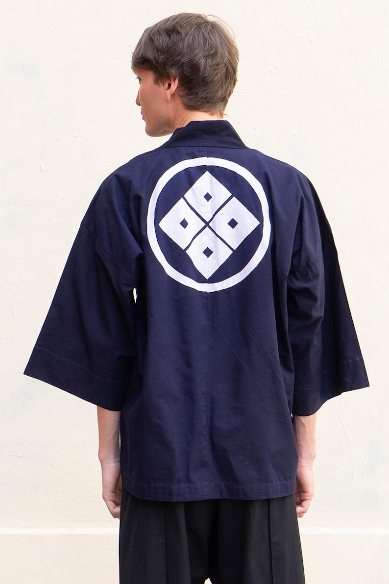 Happi Vintage, traditionell japansk jacka med raka ärmar bild 8