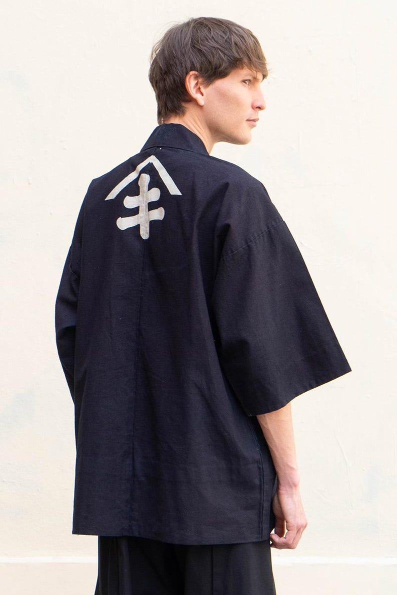 Happi Vintage, traditionell japansk jacka med raka ärmar bild 10