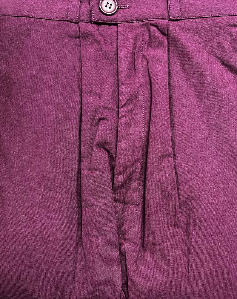 Pantalon Unisex de Samue en coton Prune