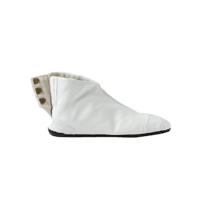 Leather Tabi Ankle Boots, hallux valgus correction, bare foot sensation, comfortable White