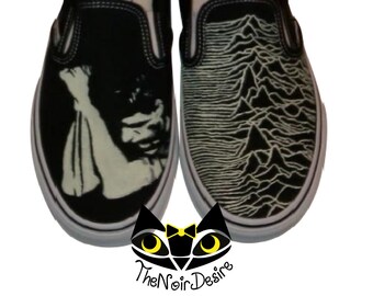 Joy Division Unknown Pleasure Vans - handgeschilderd