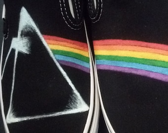 Hand Painted Vans Pink Floyd Shoes - Pink Foyd Custom Vans Shoes