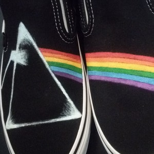 Chaussures Vans Pink Floyd peintes à la main Pink Foyd Custom Vans Shoes image 1