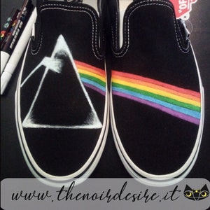 Chaussures Vans Pink Floyd peintes à la main Pink Foyd Custom Vans Shoes image 2
